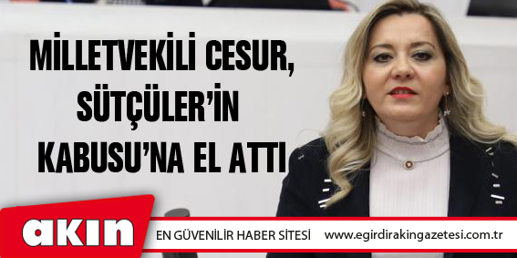 Milletvekili Cesur, Sütçüler’in Kabusu’na El Attı  	