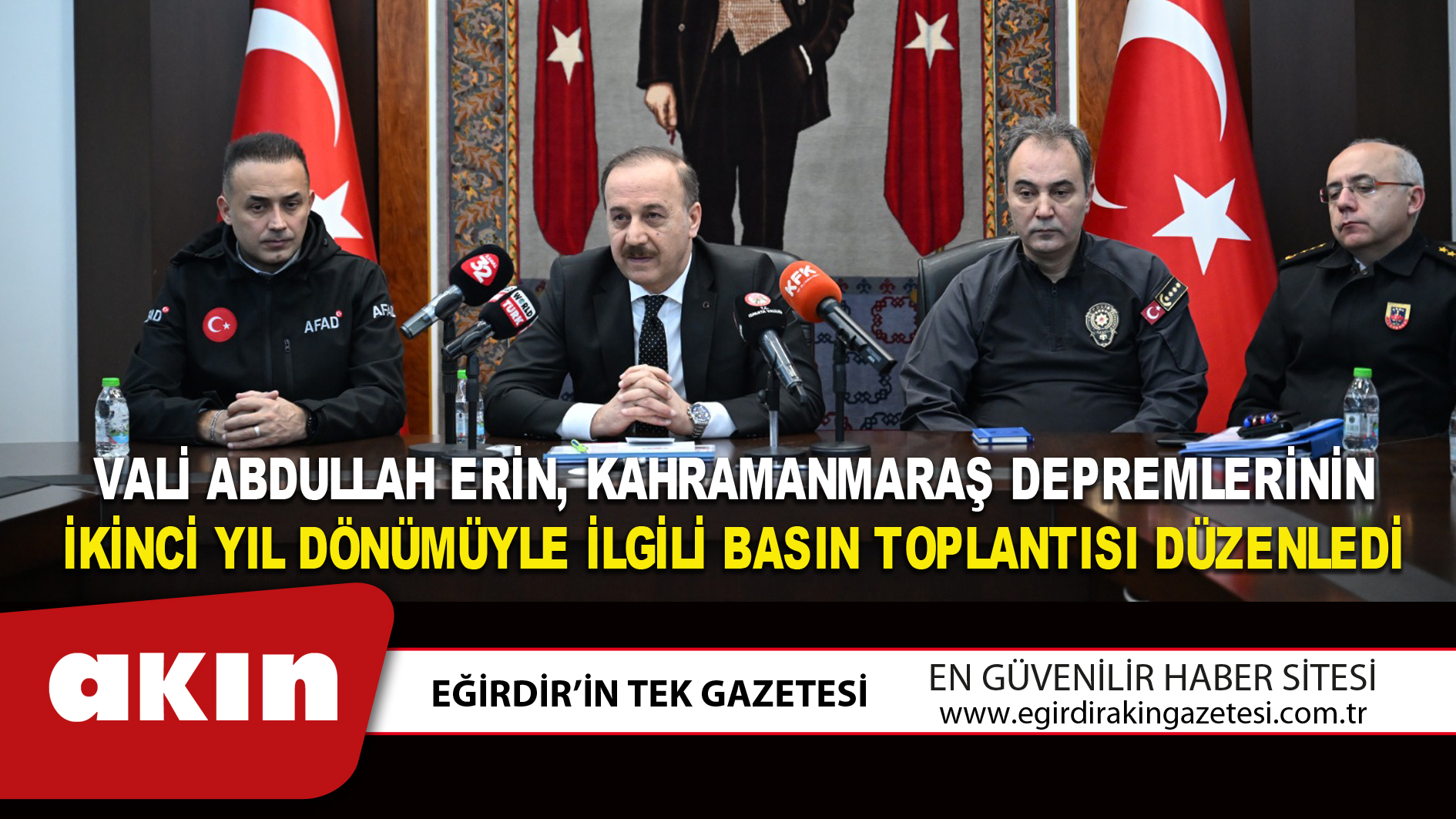 Vali Abdullah Erin, Kahramanmaraş Depremlerinin İkinci Yıl Dönümüyle İlgili Basın Toplantısı Düzenledi