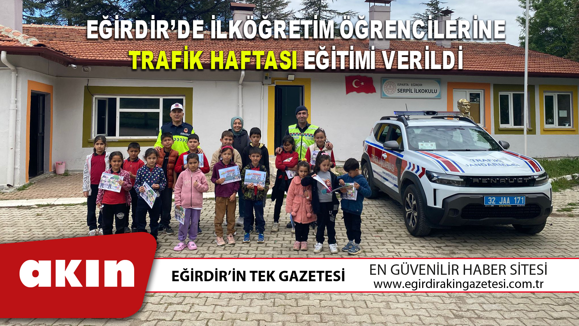 EĞİRDİR’DE İLKÖĞRETİM ÖĞRENCİLERİNE TRAFİK HAFTASI EĞİTİMİ VERİLDİ