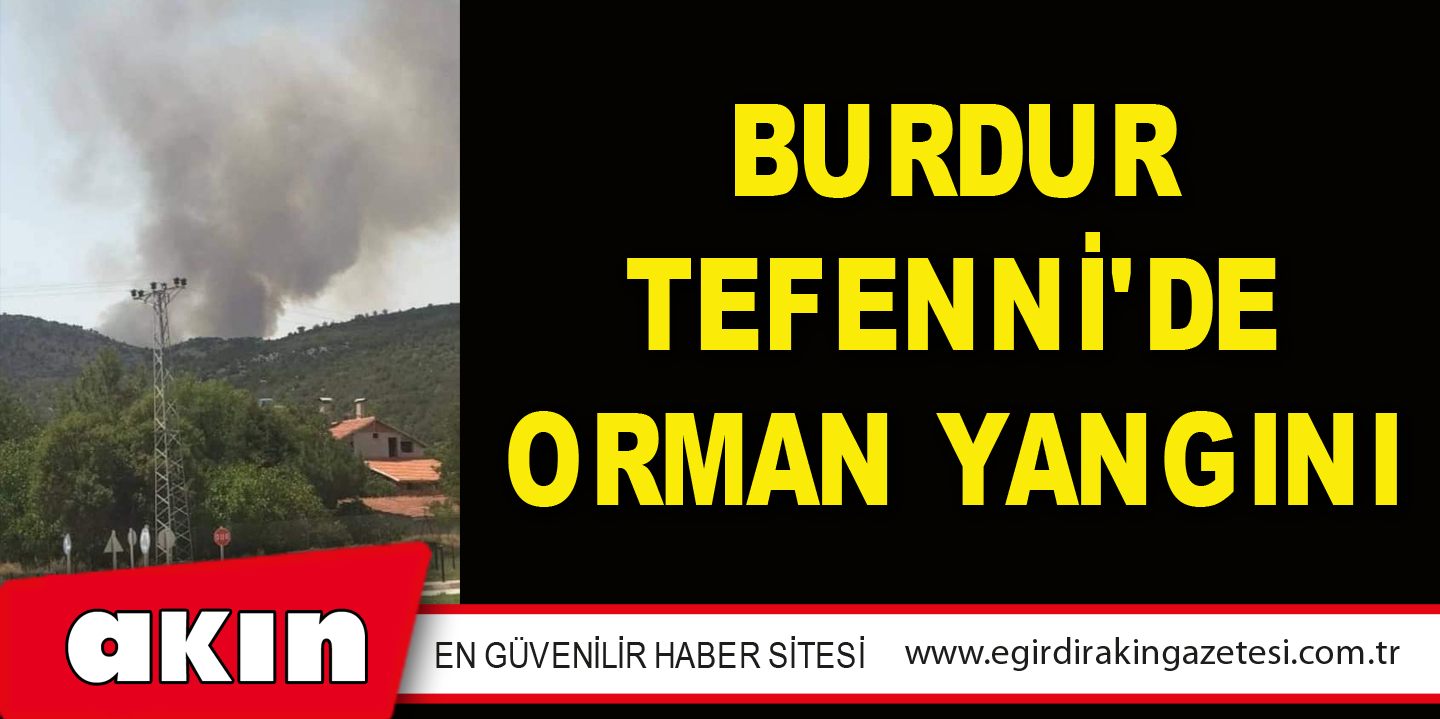 BURDUR TEFENNİ'DE ORMAN YANGINI