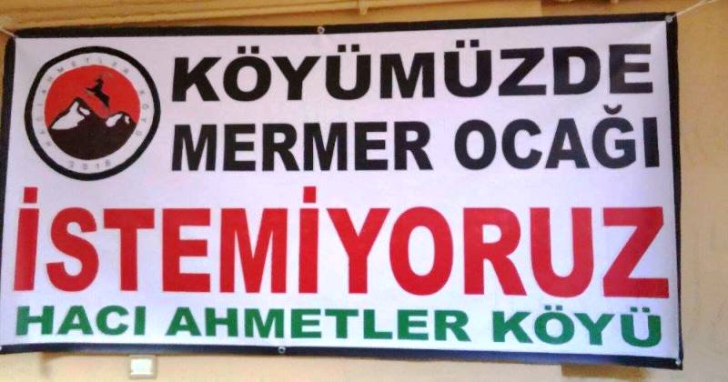 Hacıahmetler Köyü Sakinlerinden Maden Ocağı'na Hayır Kampanyası...
