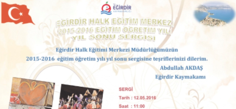 EĞİRDİR H.E.M. YILSONU SERGİSİ  12 MAYIS?TA AÇILACAK
