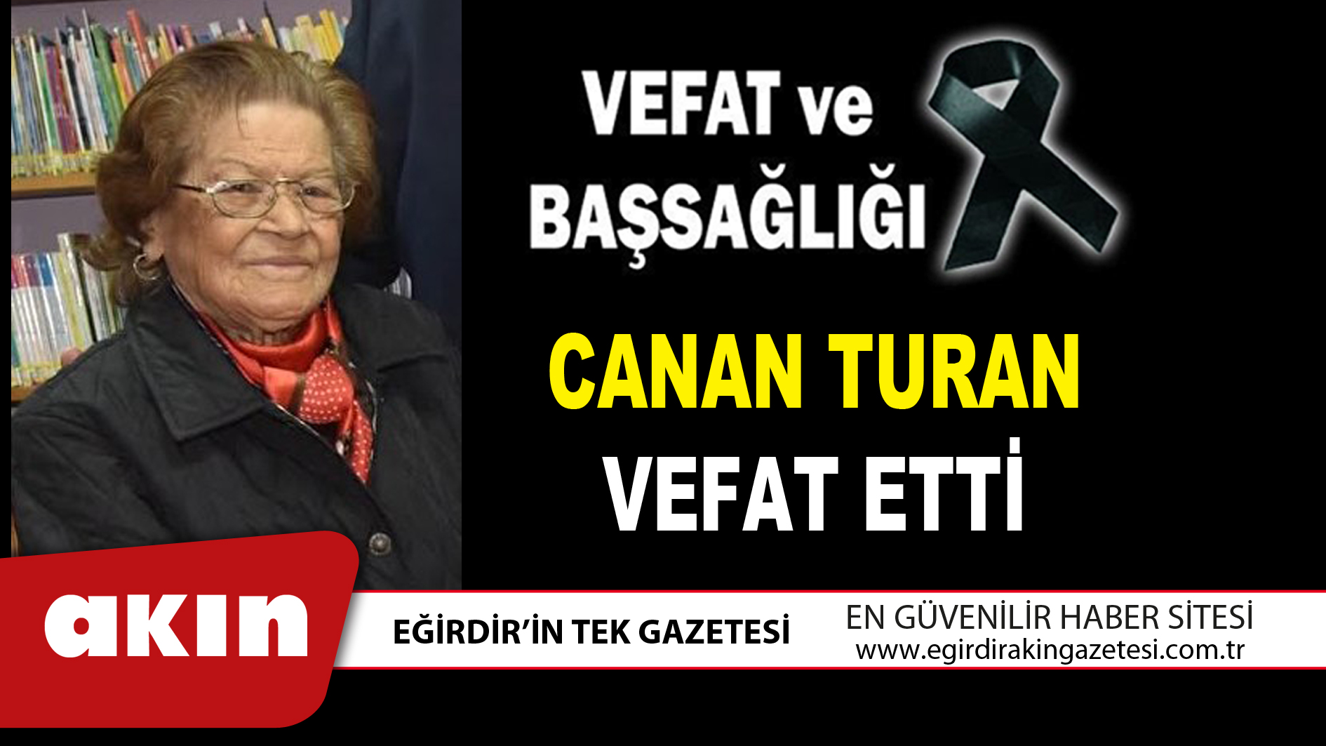 CANAN TURAN VEFAT ETTİ