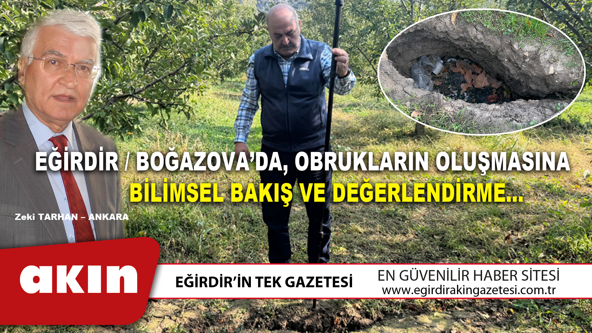   EĞİRDİR BOĞAZOVA’DA OBRUKLARIN OLUŞMASINA BİLİMSEL BAKIŞ VE DEĞERLENDİRME