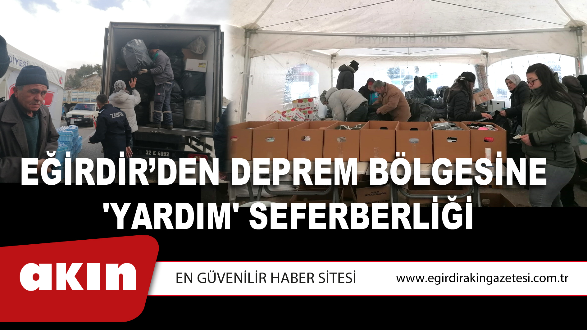 Eğirdir’den Deprem Bölgesine 'Yardım' Seferberliği
