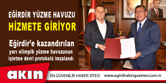 Eğirdir Yüzme Havuzu Hizmete Giriyor