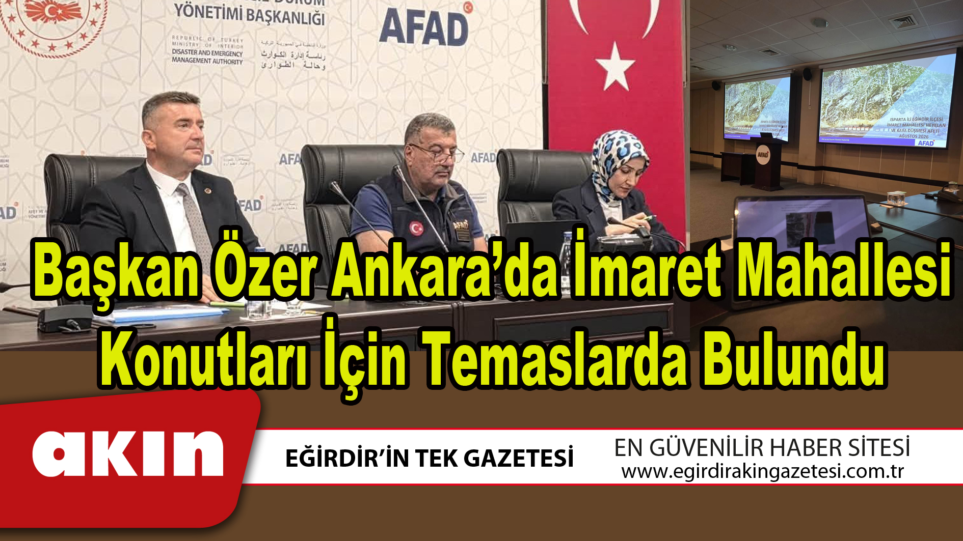 Başkan Özer Ankara’da İmaret Mahallesi Konutları İçin Temaslarda Bulundu