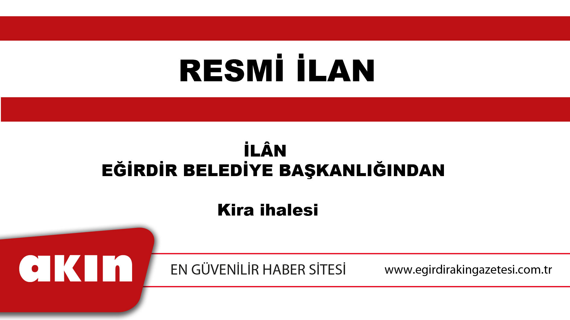 İHALE İLANI