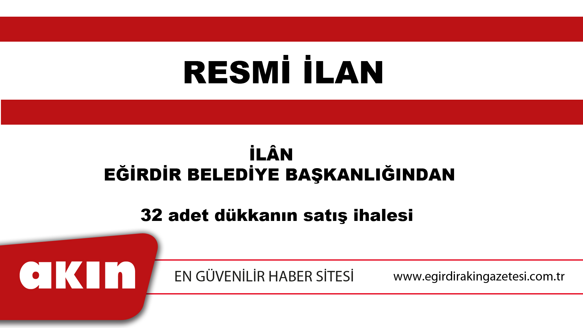 İHALE İLANI