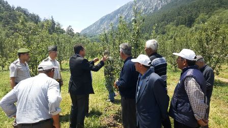 KAYMAKAM AKDAŞ, DOLU MAĞDURU ÜRETİCİLERİ ZİYARET ETTİ