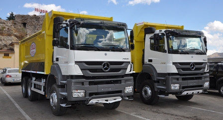 MERCEDES MARKA KAMYONLARIN DAMPERLERİ TAKILDI