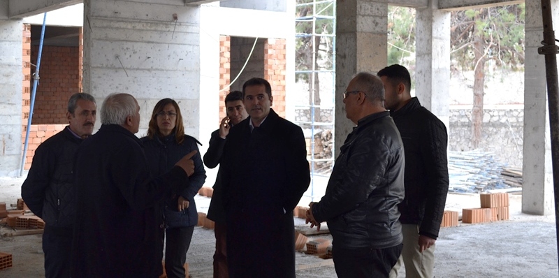 Kaymakam Abdullah AKDAŞ, Anadolu Lisesi İnşaatında İncelemelerde Bulundu