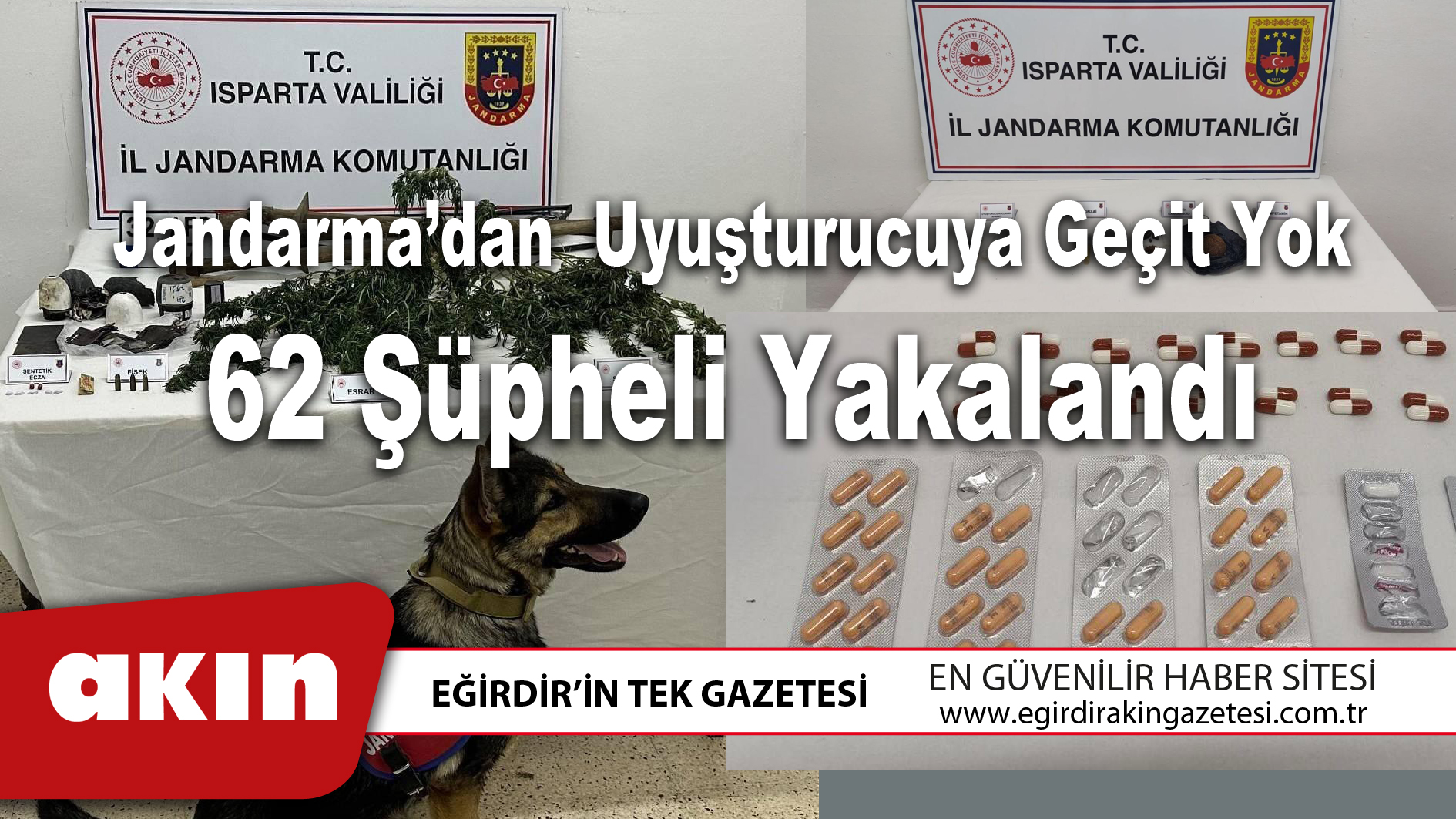 Jandarma’dan  Uyuşturucuya Geçit Yok 62 Şüpheli Yakalandı
