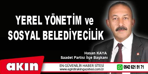 Yerel Yönetim Ve Sosyal Belediyecilik