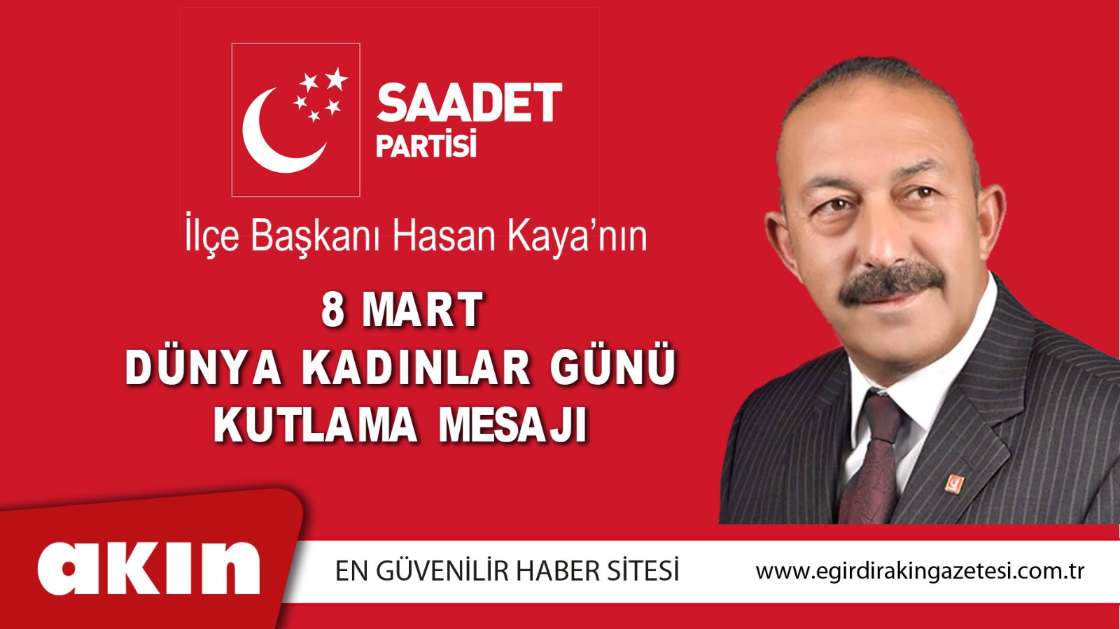 8 MART DÜNYA KADINLAR GÜNÜ KUTLAMA MESAJI