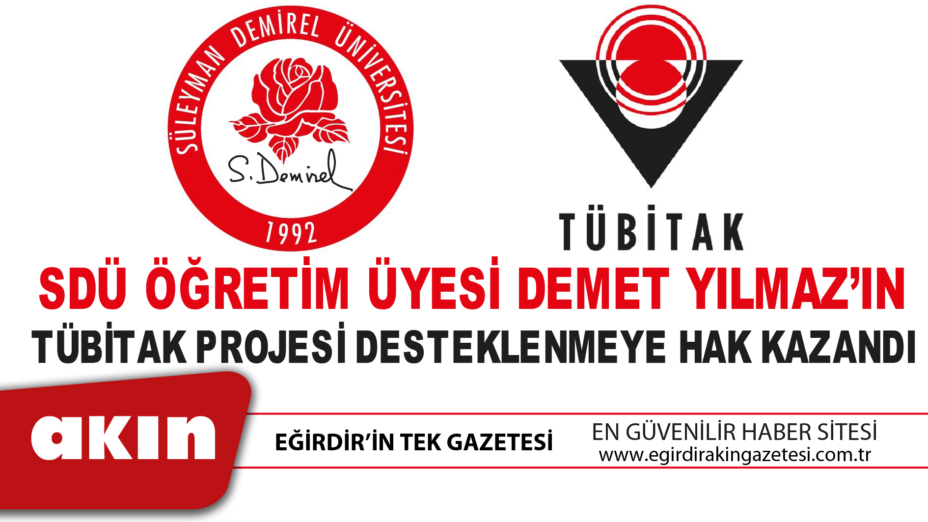 SDÜ ÖĞRETİM ÜYESİ DEMET YILMAZ’IN TÜBİTAK PROJESİ DESTEKLENMEYE HAK KAZANDI