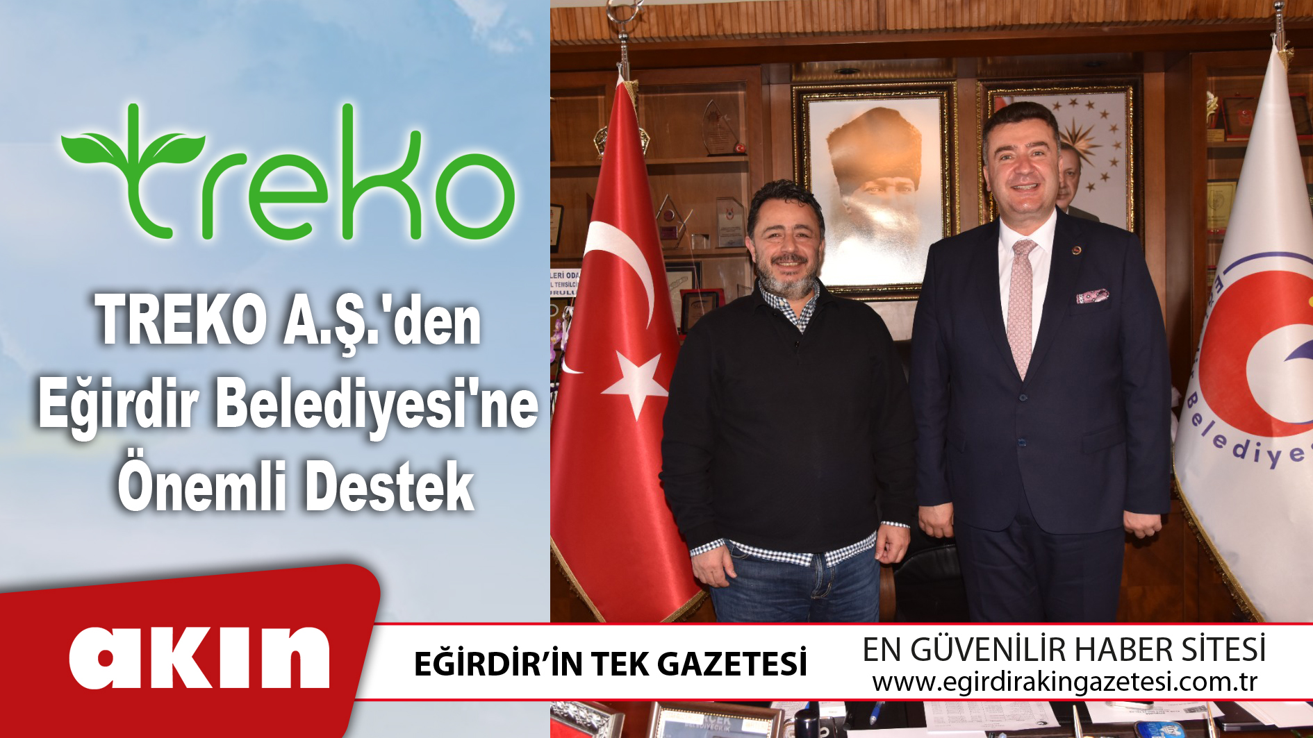 TREKO A.Ş.'den Eğirdir Belediyesi'ne Önemli Destek