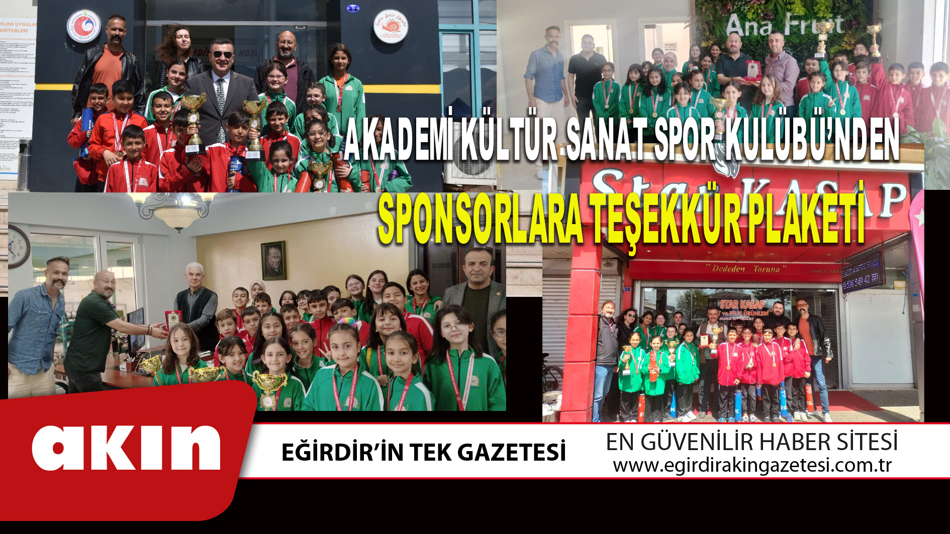 AKADEMİ KÜLTÜR SANAT SPOR KULÜBÜ’NDEN SPONSORLARA TEŞEKKÜR PLAKETİ