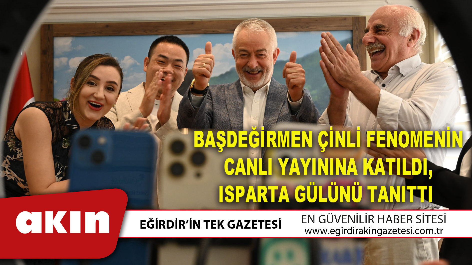 eğirdir haber,akın gazetesi,egirdir haberler,son dakika,Başdeğirmen Çinli Fenomenin Canlı Yayınına Katıldı, Isparta Gülünü Tanıttı