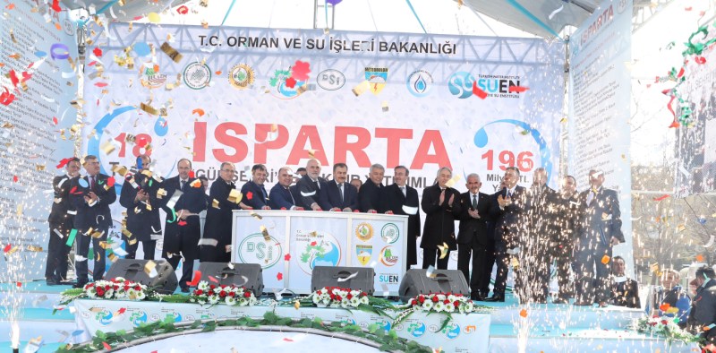 ORMAN VE SU İŞLERİ BAKANI PROF. DR. VEYSEL EROĞLU, ISPATA?DA 18 TESİSİN TEMELİNİ ATTI