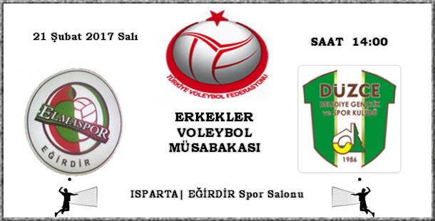 EĞİRDİR ELMASPOR DÜZCE BELEDİYESPOR'U KONUK EDİYOR