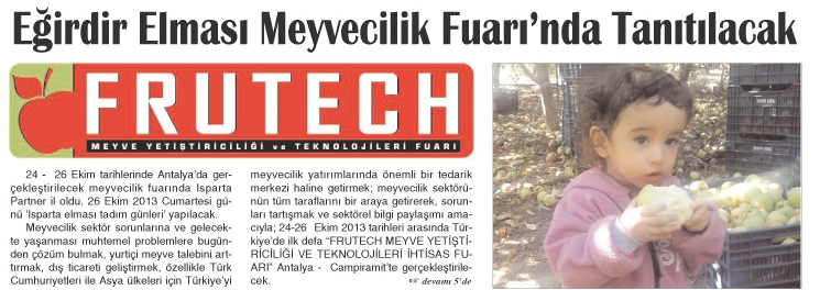 Eğirdir Elması Meyvecilik Fuarında tanıtılacak