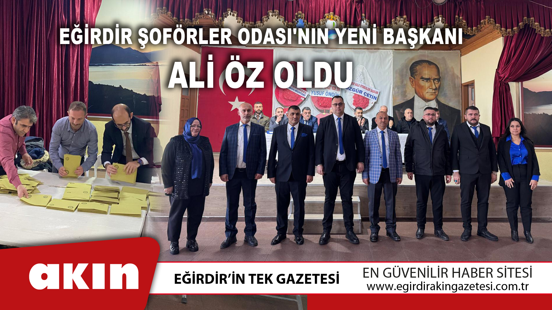 Eğirdir Şoförler Odası'nın Yeni Başkanı Ali Öz Oldu