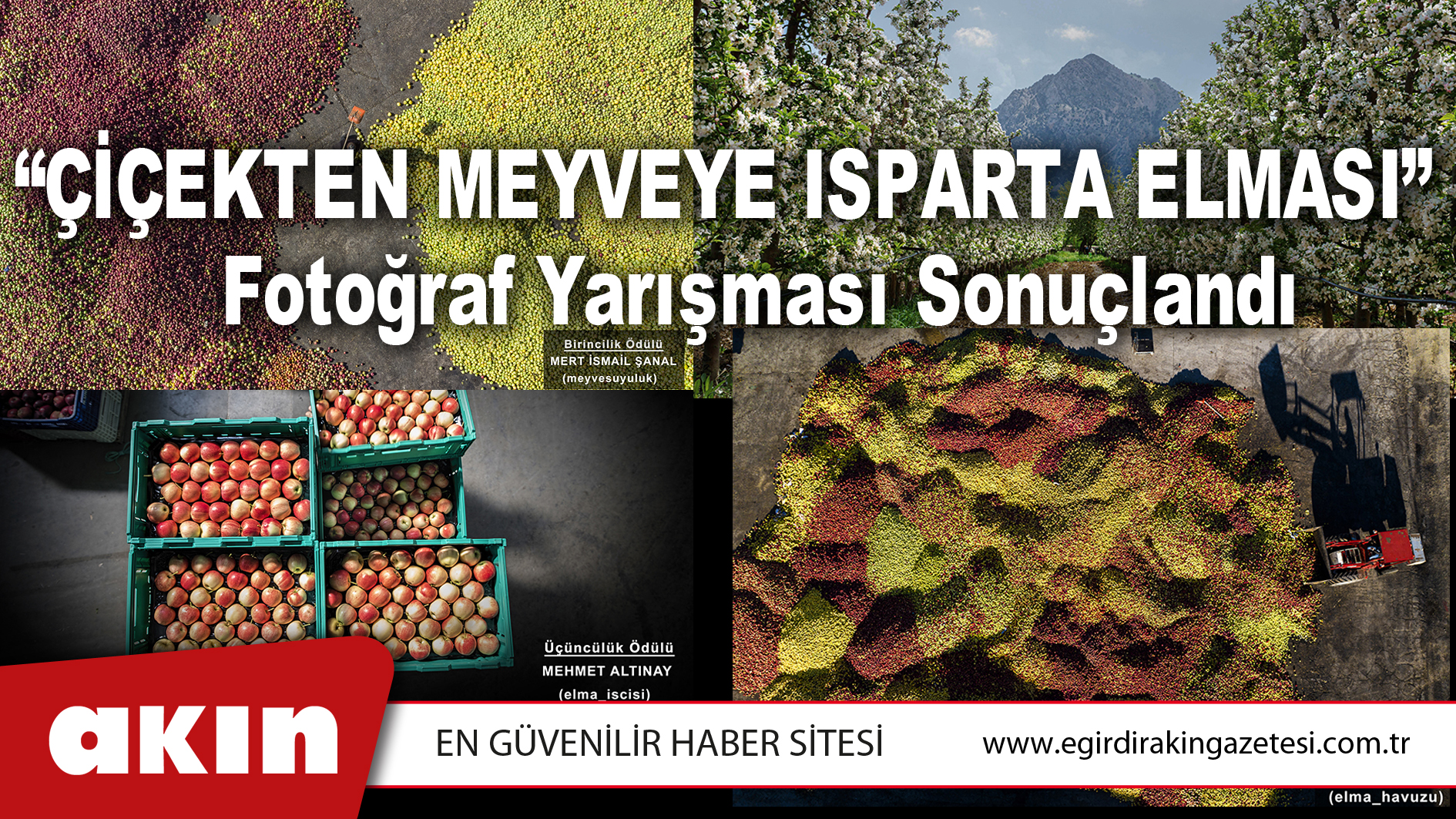 “ÇİÇEKTEN MEYVEYE ISPARTA ELMASI” Fotoğraf Yarışması Sonuçlandı