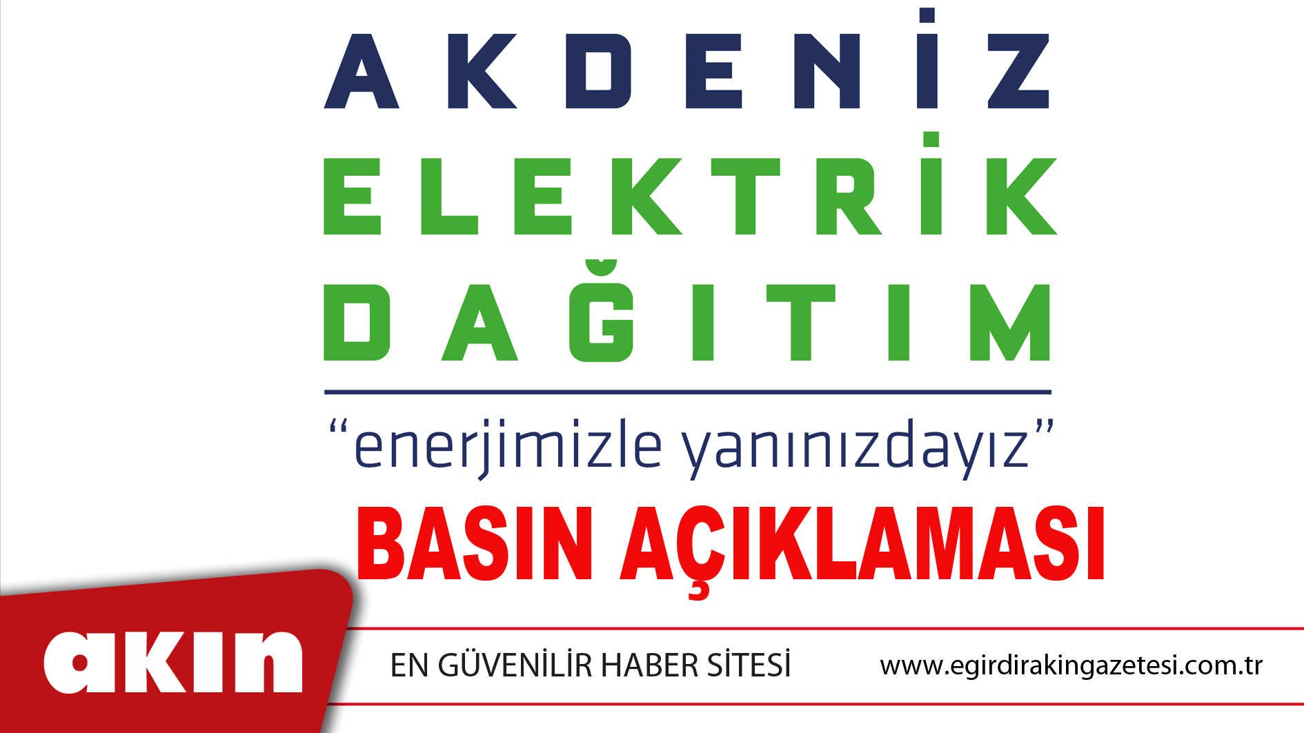 AEDAŞ’DAN BASIN AÇIKLAMASI