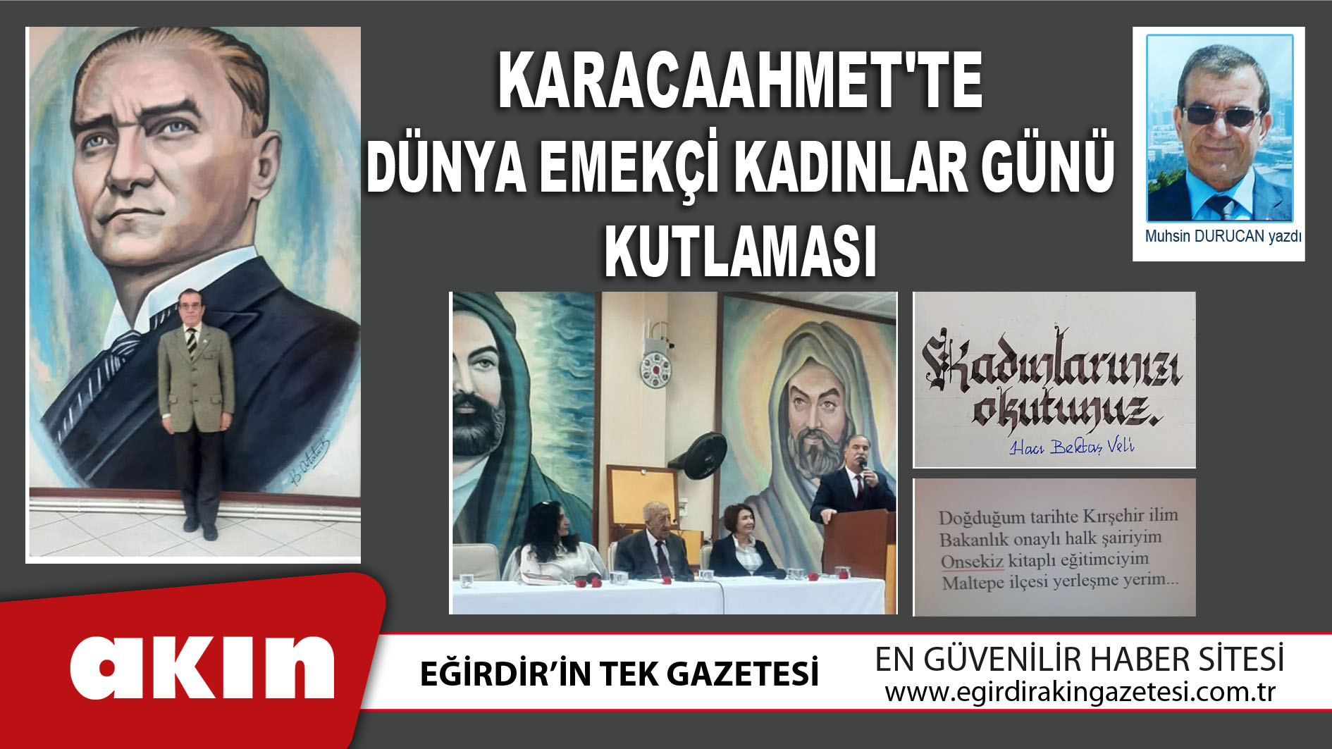 eğirdir haber,akın gazetesi,egirdir haberler,son dakika,Karacaahmet'te Dünya Emekçi Kadınlar Günü Kutlaması