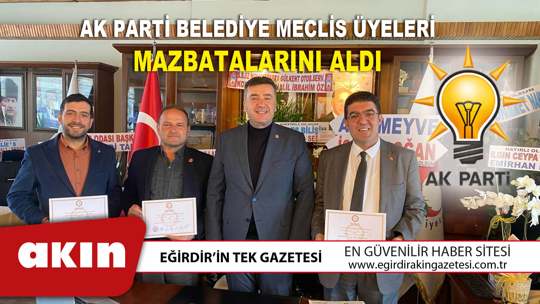 Ak Parti Belediye Meclis Üyeleri Mazbatalarını Aldı