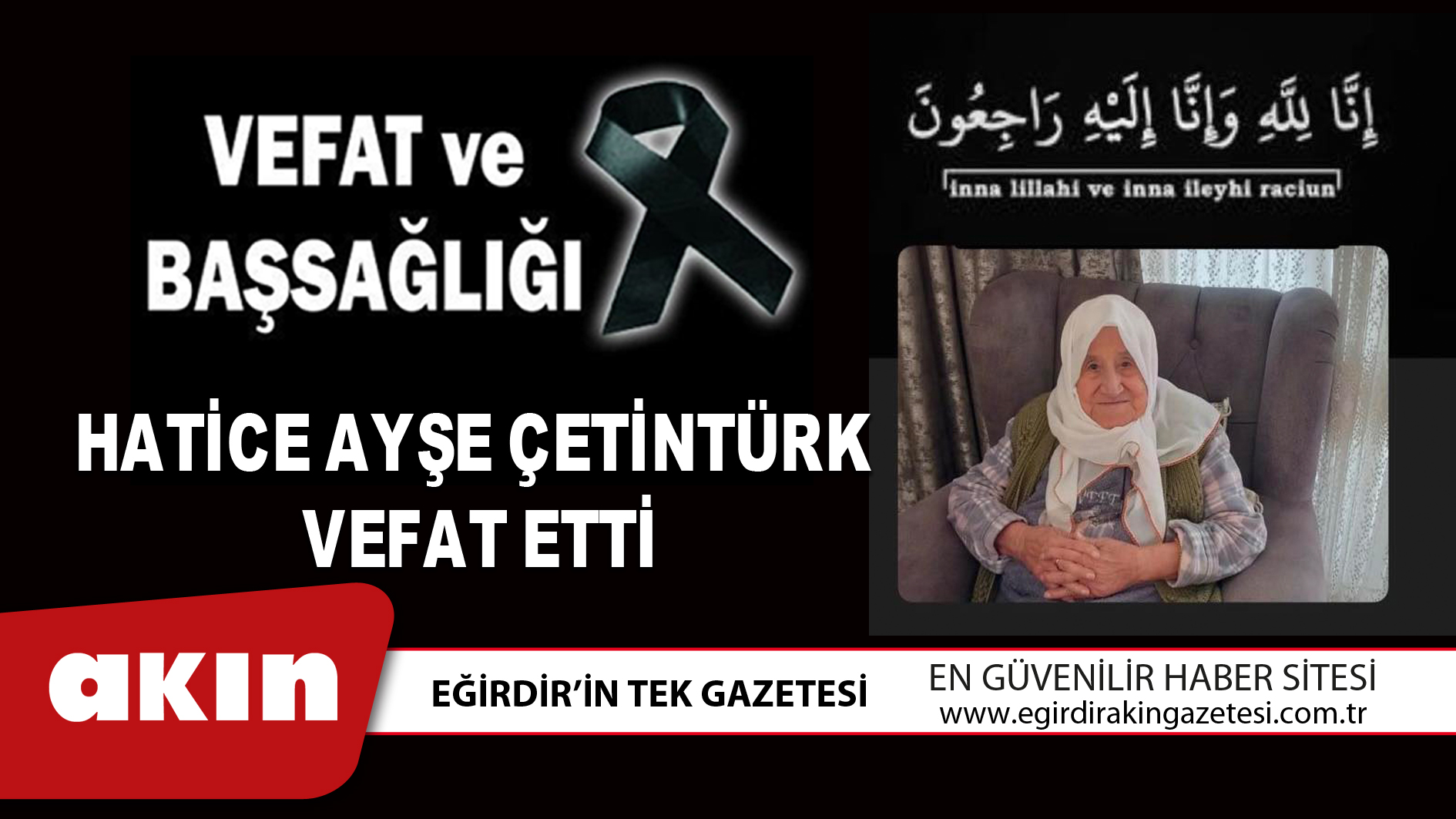 Hatice Ayşe Çetintürk vefat etti