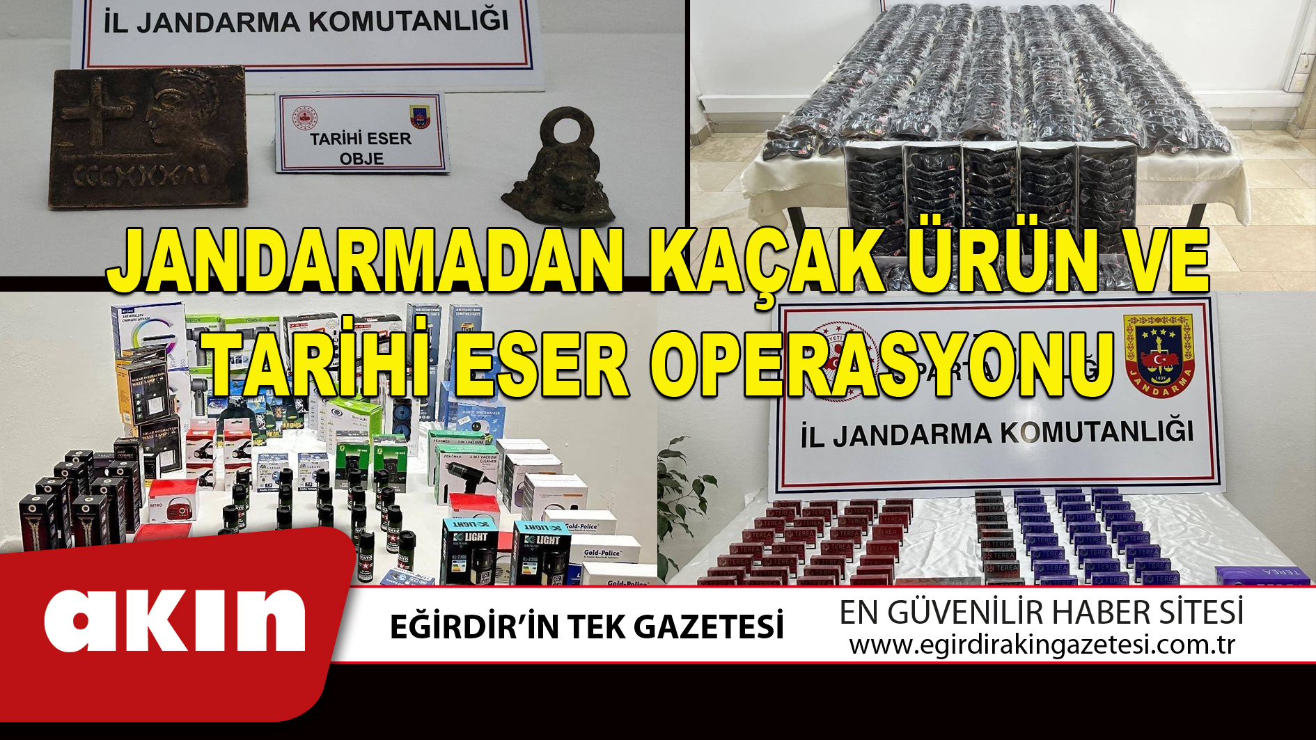 JANDARMADAN KAÇAK ÜRÜN VE TARİHİ ESER OPERASYONU