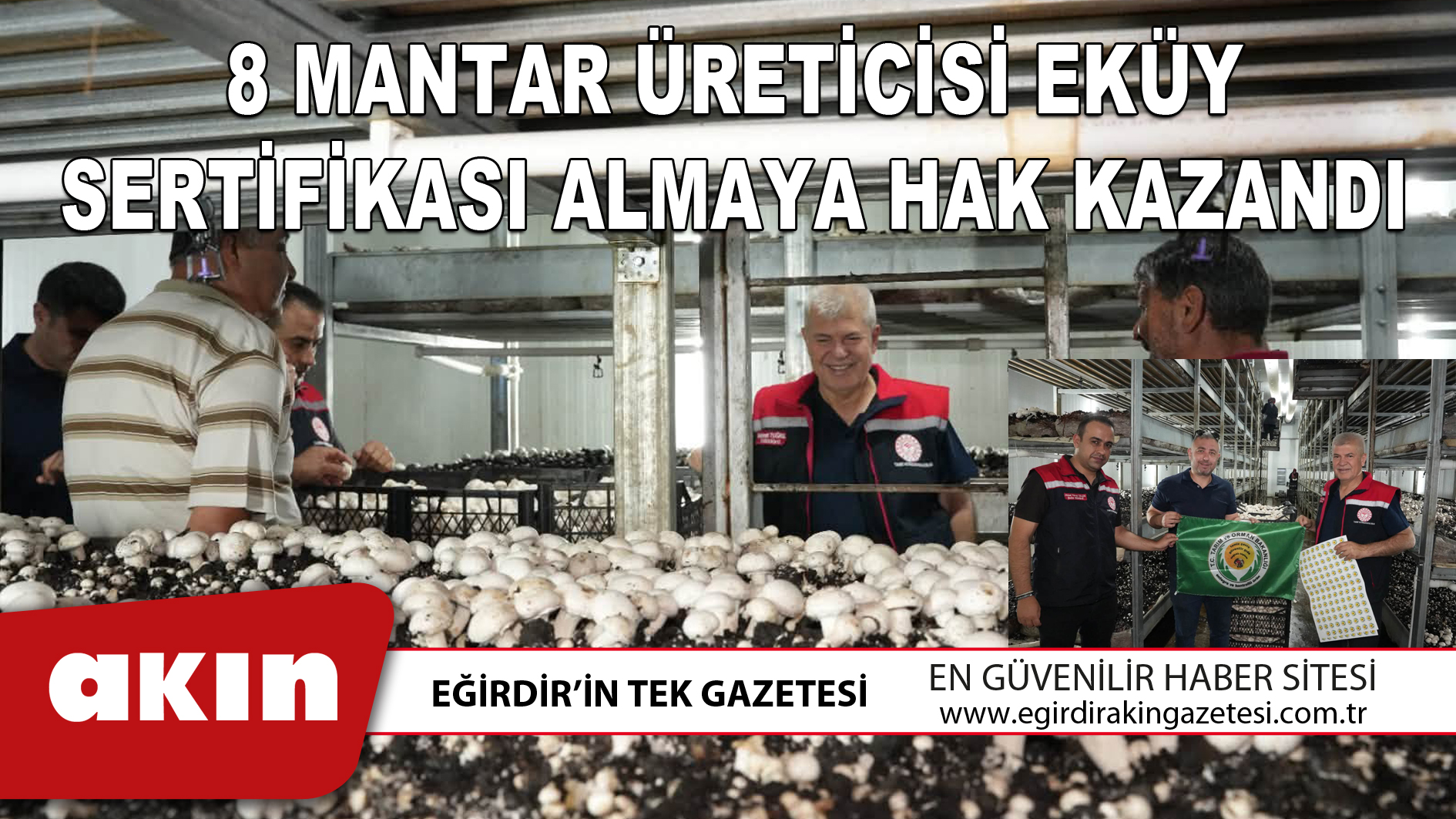 8 MANTAR ÜRETİCİSİ EKÜY SERTİFİKASI ALMAYA HAK KAZANDI