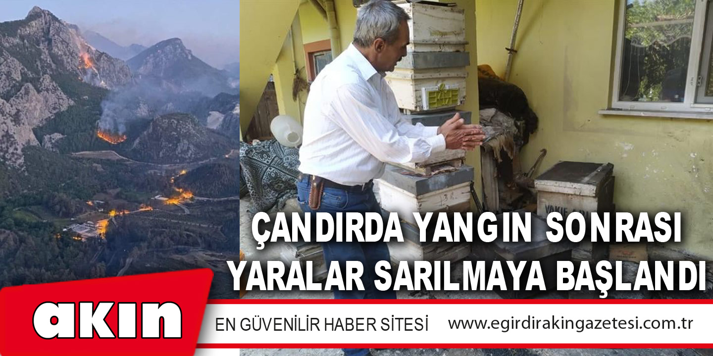Çandırda Yangın Sonrası Yaralar Sarılmaya Başlandı