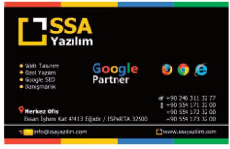 SSA YAZILIM EĞİRDİR'DE HİZMETE GİRDİ