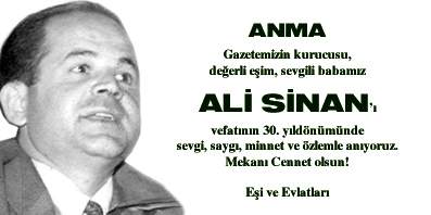 Kurucumuz Merhum Ali Sinan'ı Rahmetle Anıyoruz