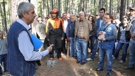 Orman personeli ve orman köylüsüne üretim tatbikatı