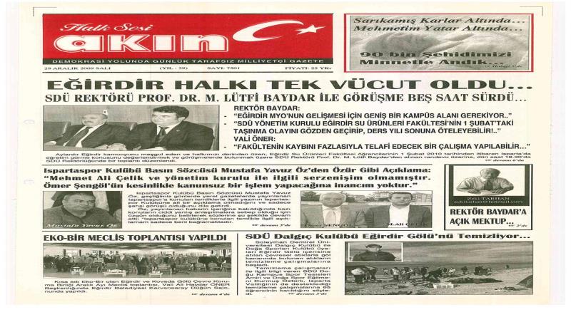 eğirdir,egirdir haber,akın gazetesi