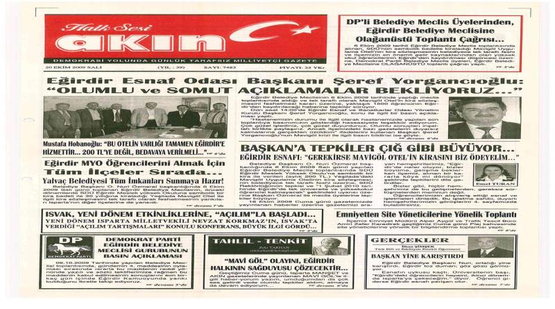 eğirdir,egirdir haber,akın gazetesi