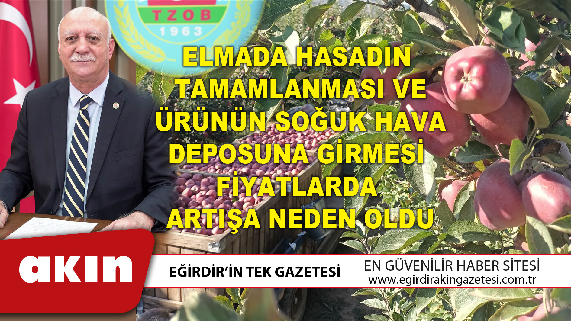 eğirdir haber,akın gazetesi,egirdir haberler,son dakika,Elmada Hasadın Tamamlanması Ve Ürünün Soğuk Hava Deposuna Girmesi Fiyatlarda Artışa Neden Oldu