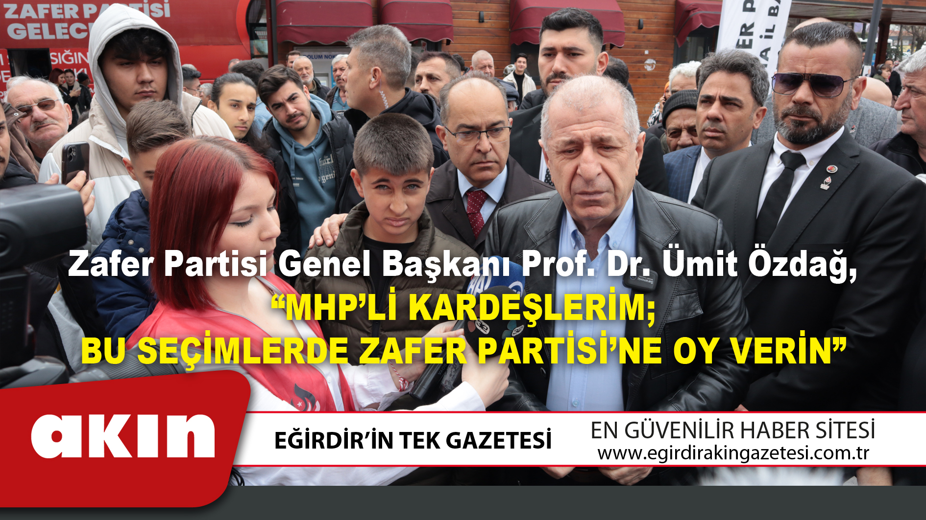 Zafer Partisi Genel Başkanı Prof. Dr. Ümit Özdağ, Isparta’da basın açıklaması yaptı