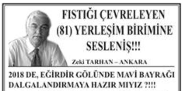 FISTIĞI ÇEVRELEYEN (81) YERLEŞİM BİRİMİNE SESLENİŞ!!!